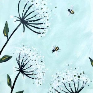 Bumble Bees and Blooms Painting