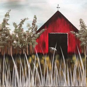 Spring Barn Painting