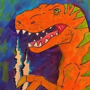 T-Rex Painting