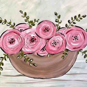 Flowers in a Bowl Painting