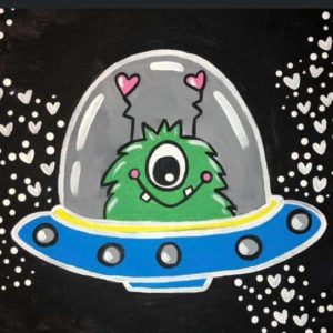 Valentine Alien Painting